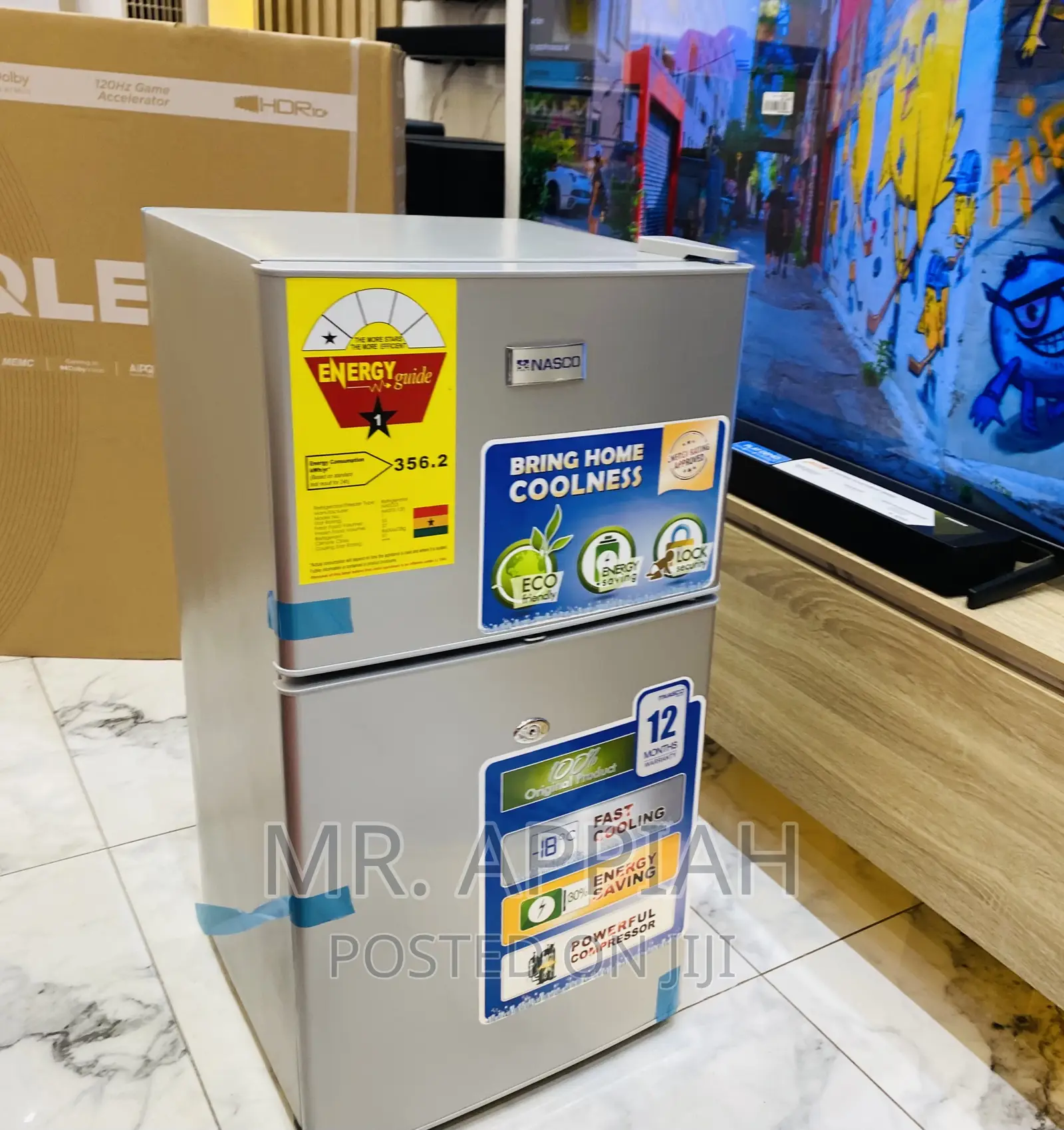Super Chilling Nasco Nasf2-120 2 Door Table Top Fridge.