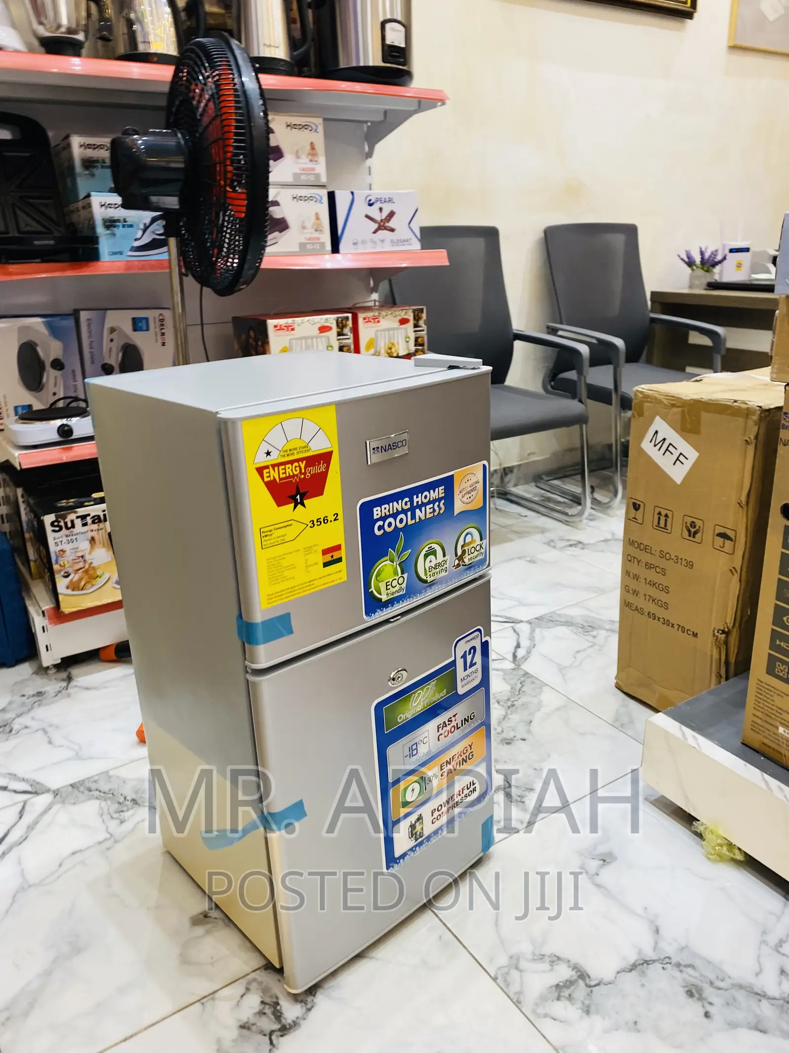 Buy Original Nasco Nasf2-120 2 Door Table Top Fridge(Gray).