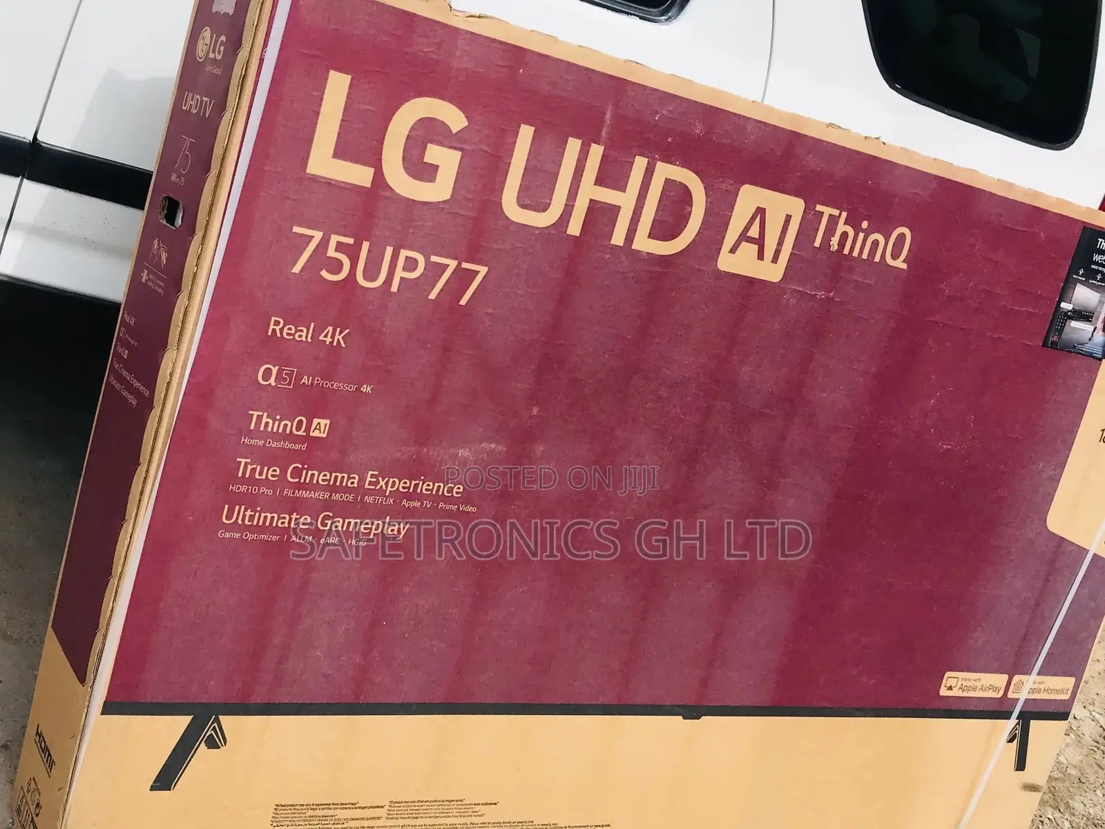 UP77 75 Inches Glossy LED LG Smart Electric Black UHD Tv