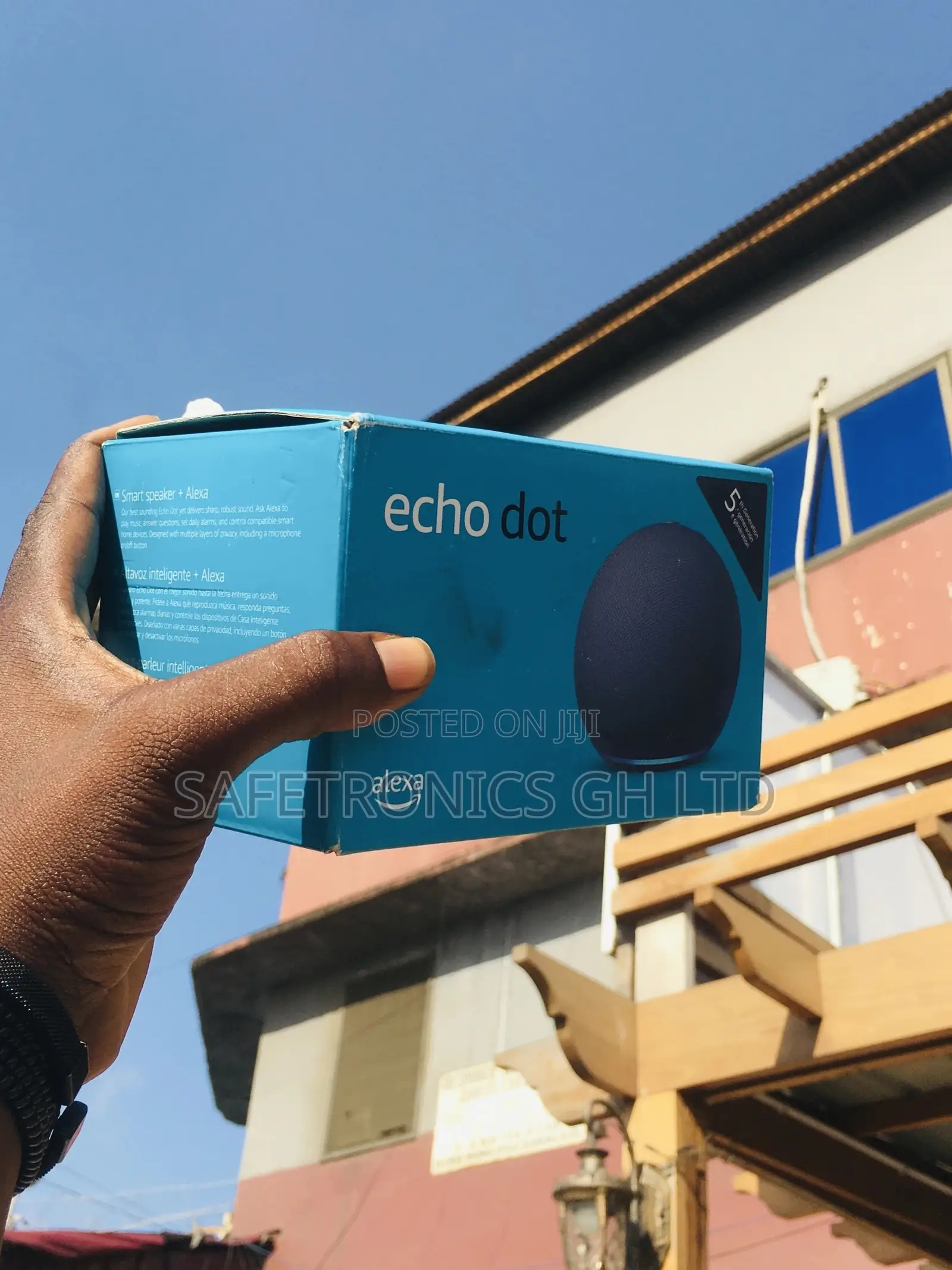 Grab Black Electric Wireless Bluetooth Echo Dot Speaker