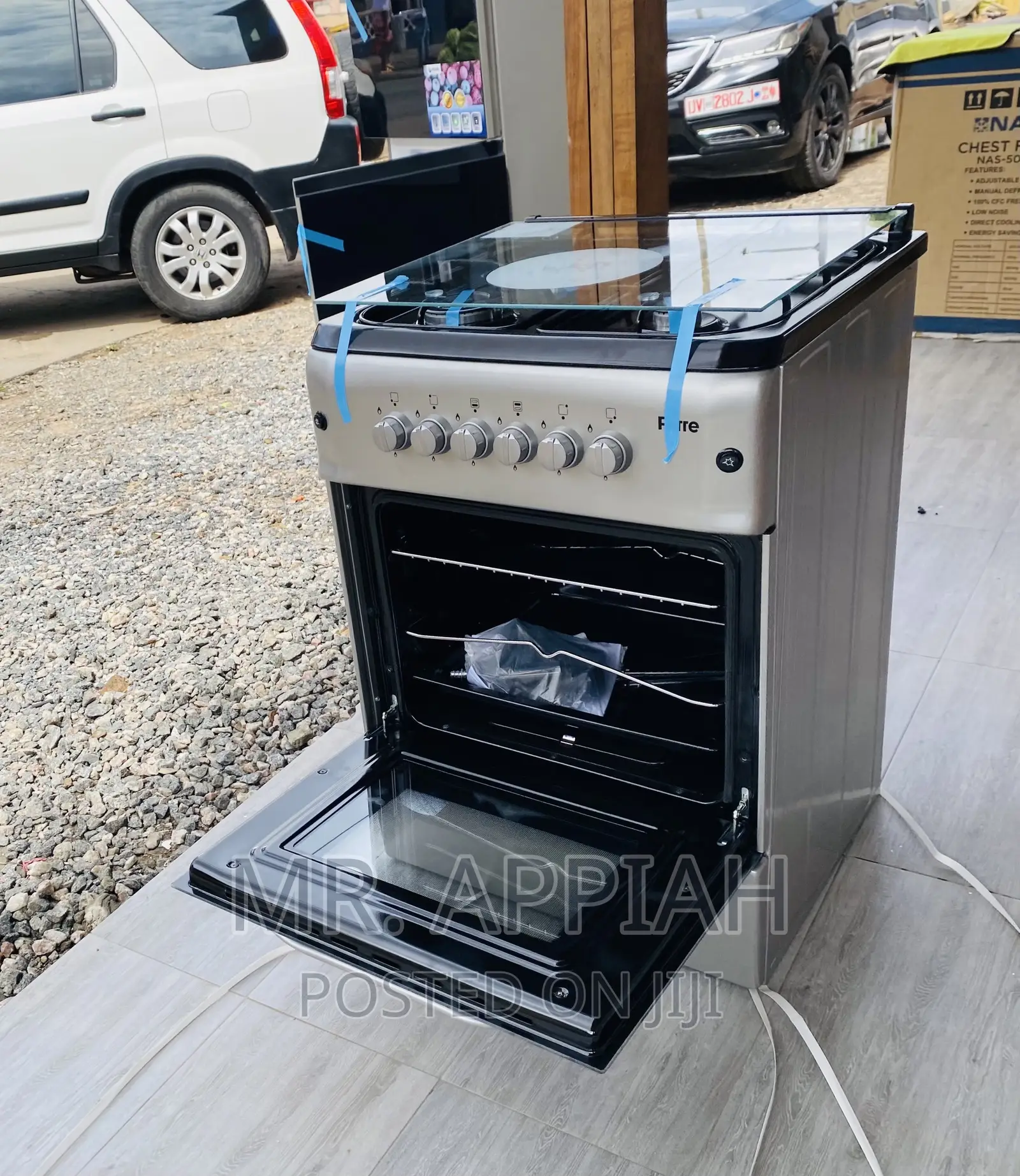 Fast Ferre 60x60 4 Gas Burner + Oven Grill(Gray).