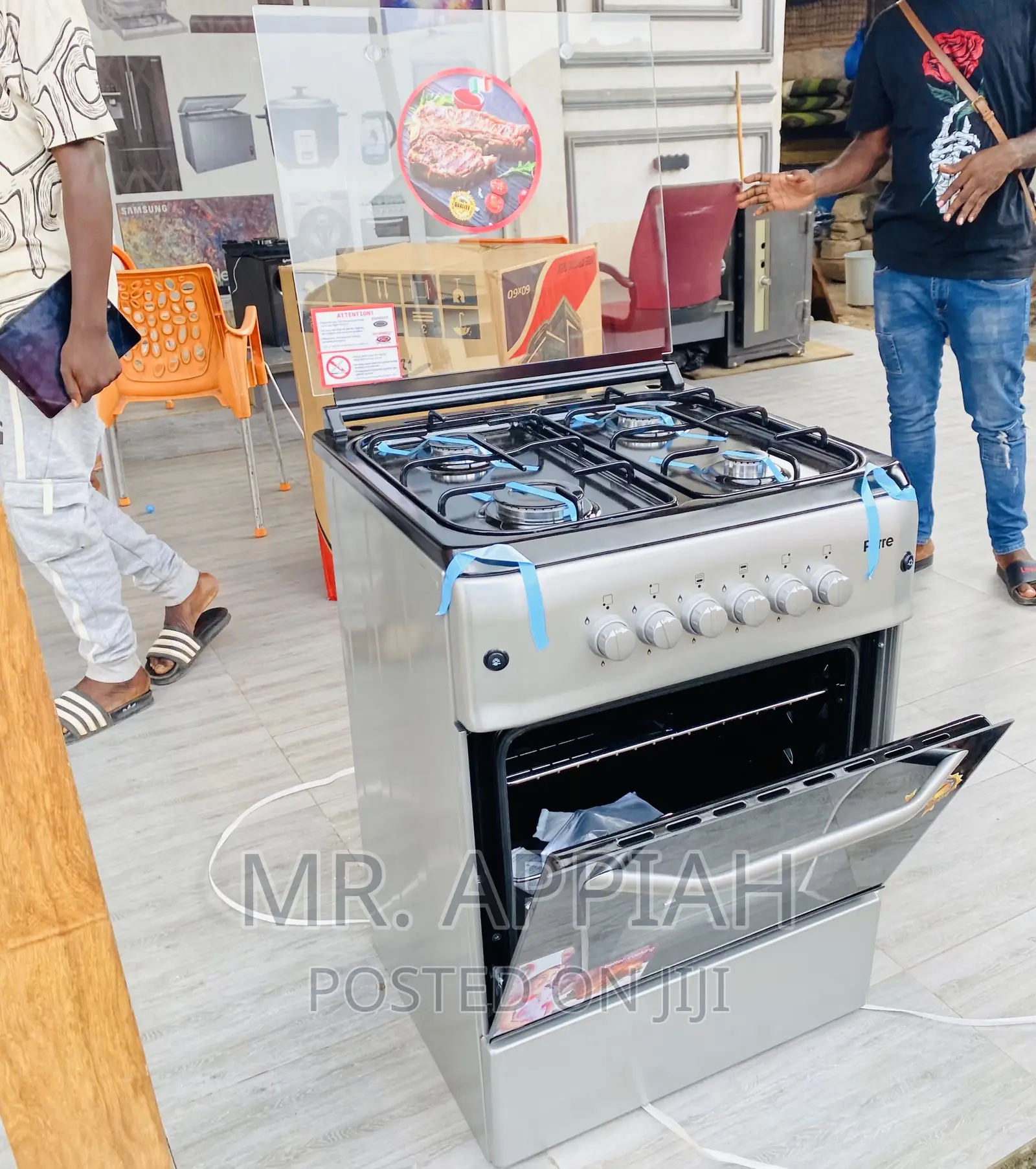 Perfect Ferre 60x60 4 Gas Burner + Oven and Grill(Gray).