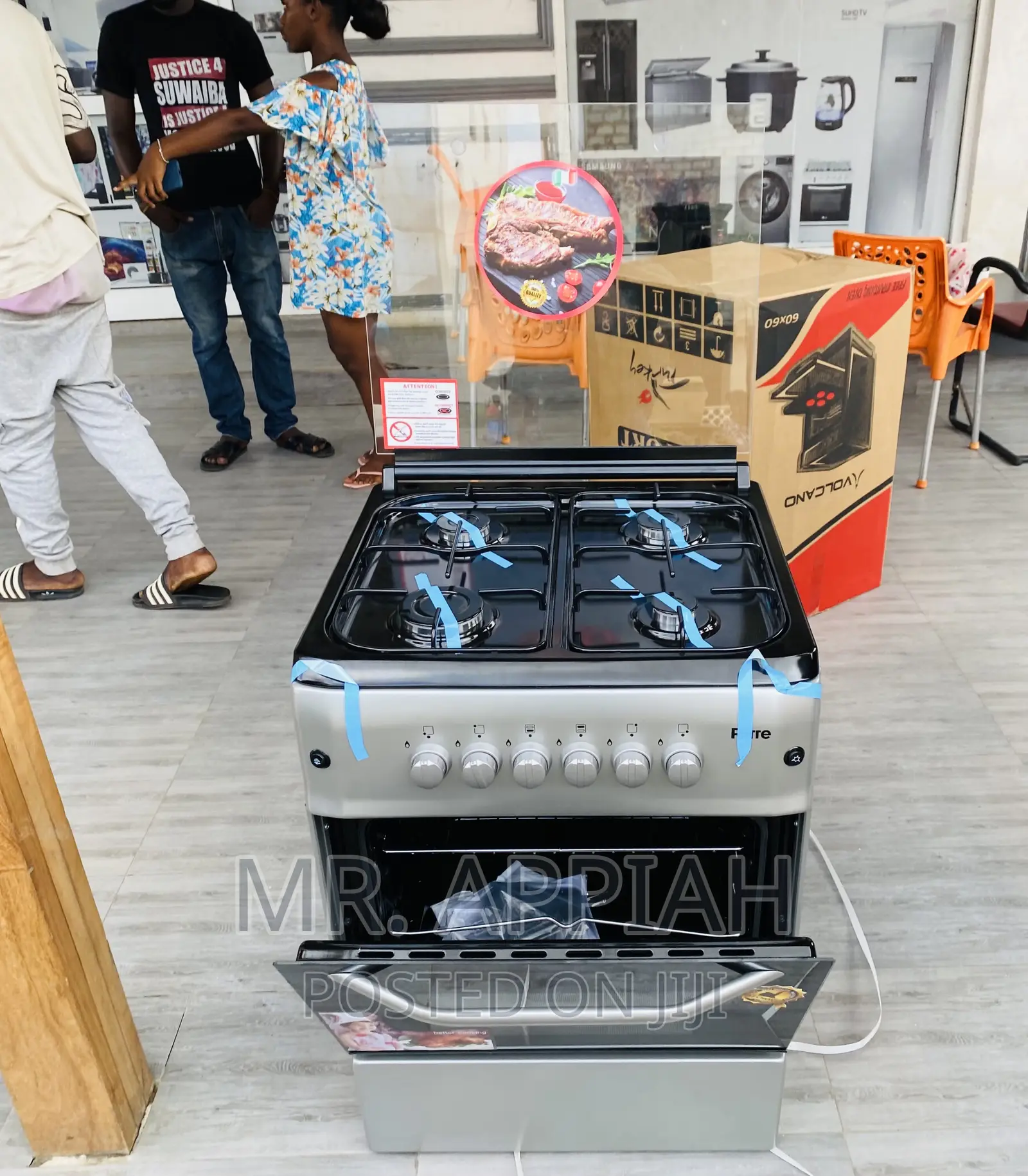 Nice Ferre Oven and Grill 4 Gas Burner(60x60cm)Gray.