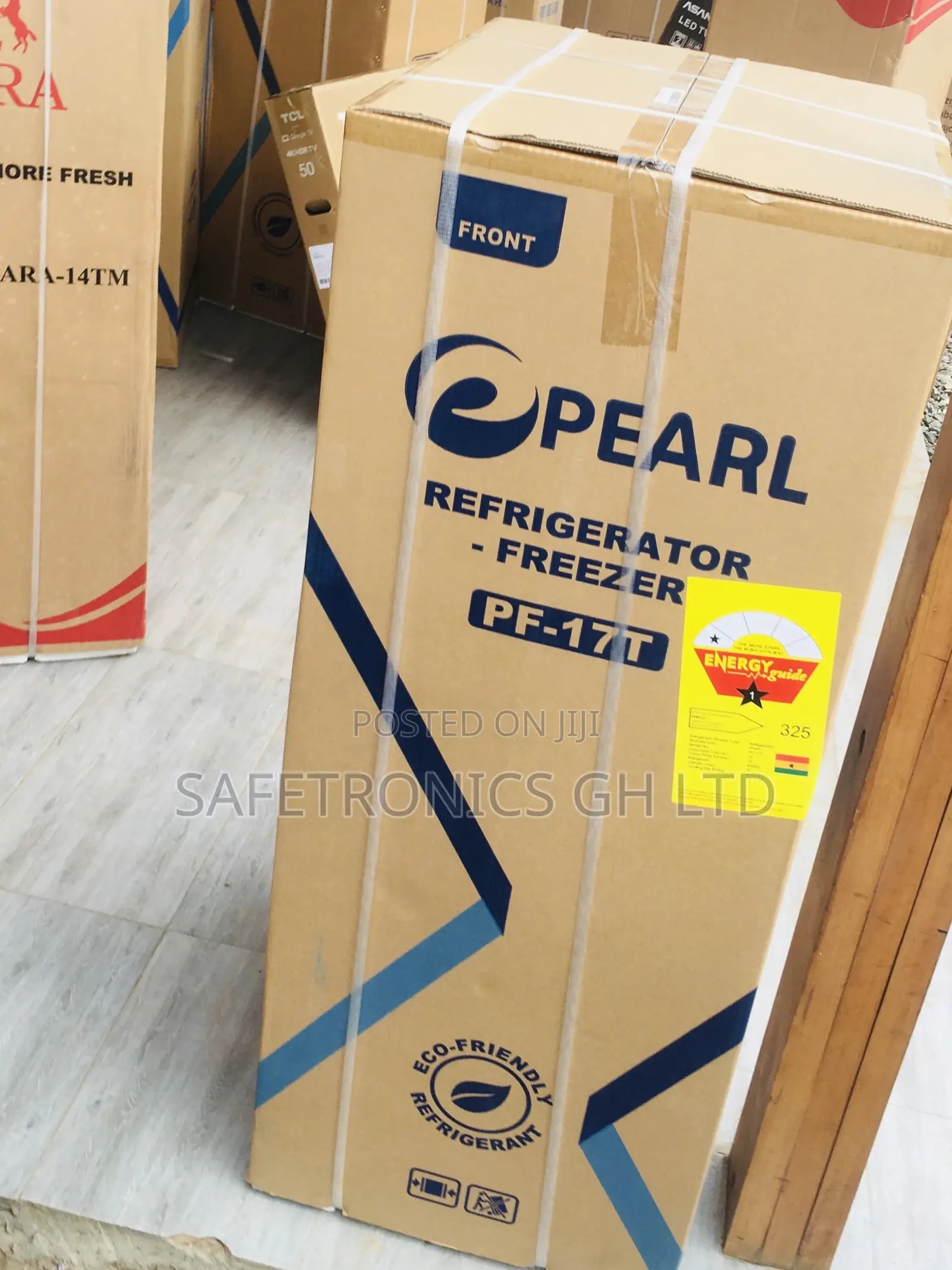 Black Glass Pearl PF-17T Doubledoor Topfreezer Fridge
