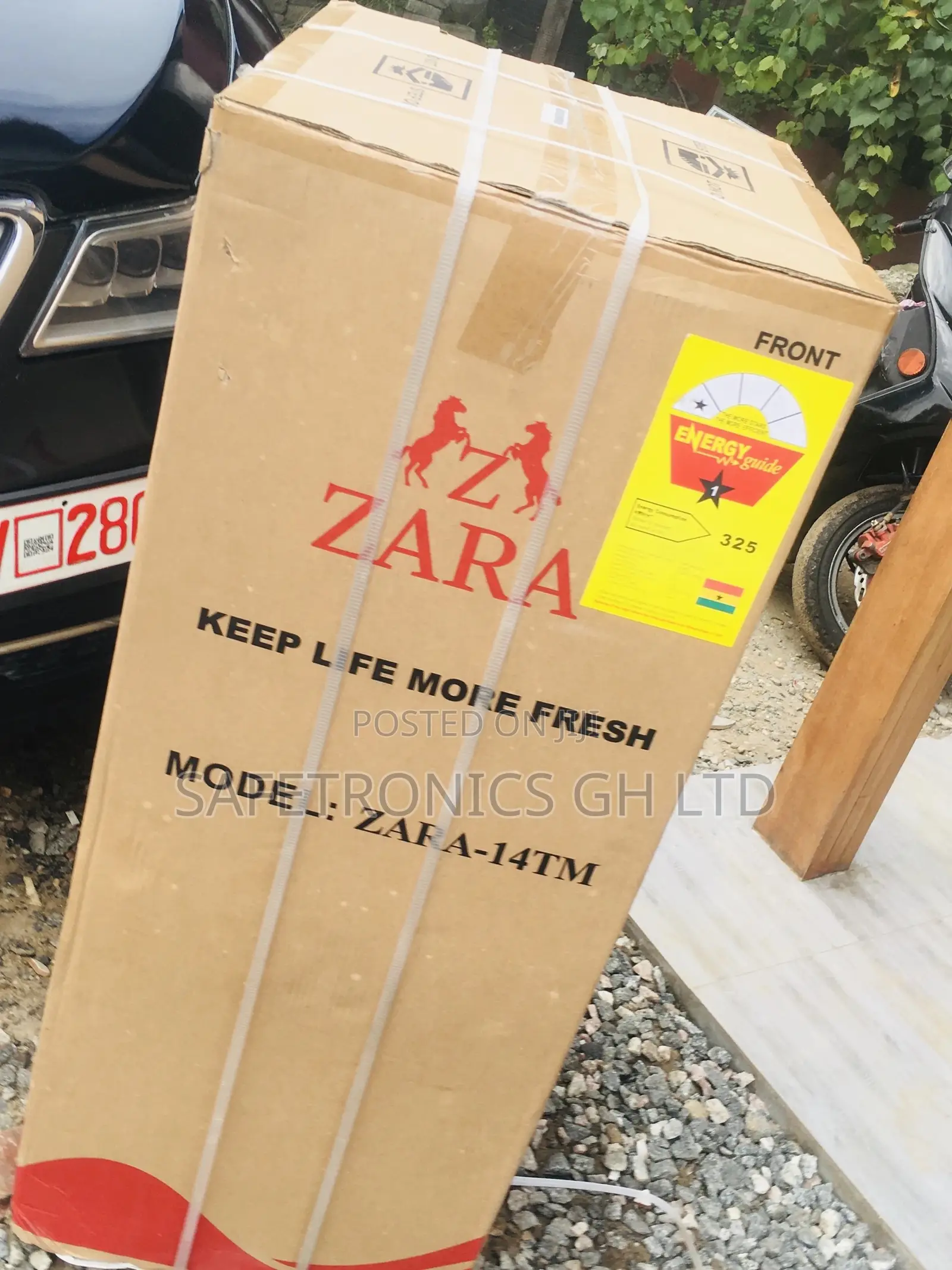 Gray Zara-14tm Doubledoor Topfreezer Fridge Electric
