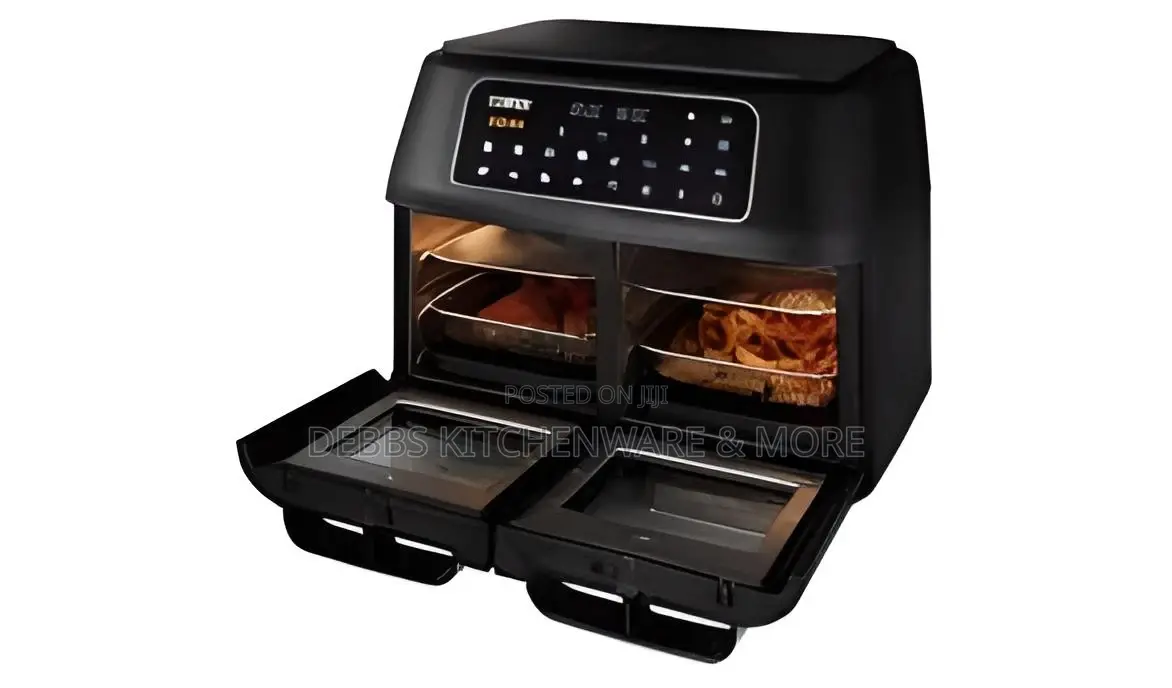 Tower Vizion 11L Dual Compartment Air Fryer Oven Black