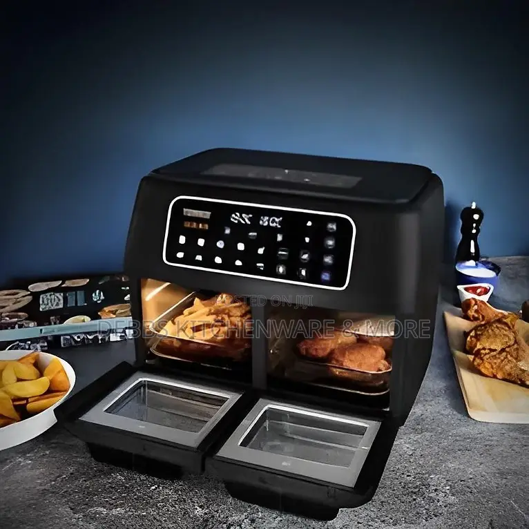 Tower Vizion 11L Dual Compartment Air Fryer Oven Black