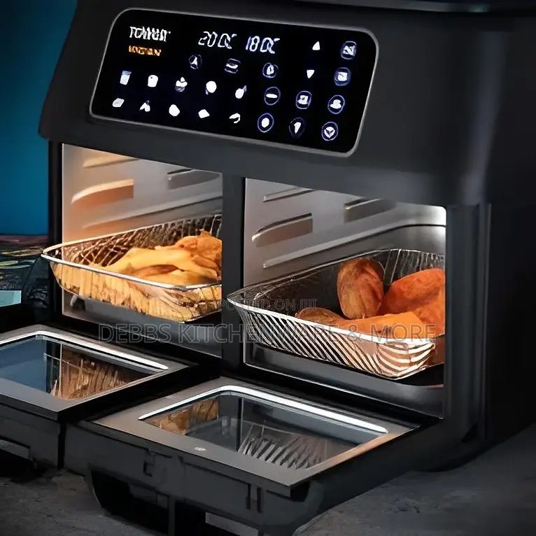 Tower Vizion 11L Dual Compartment Air Fryer Oven Black