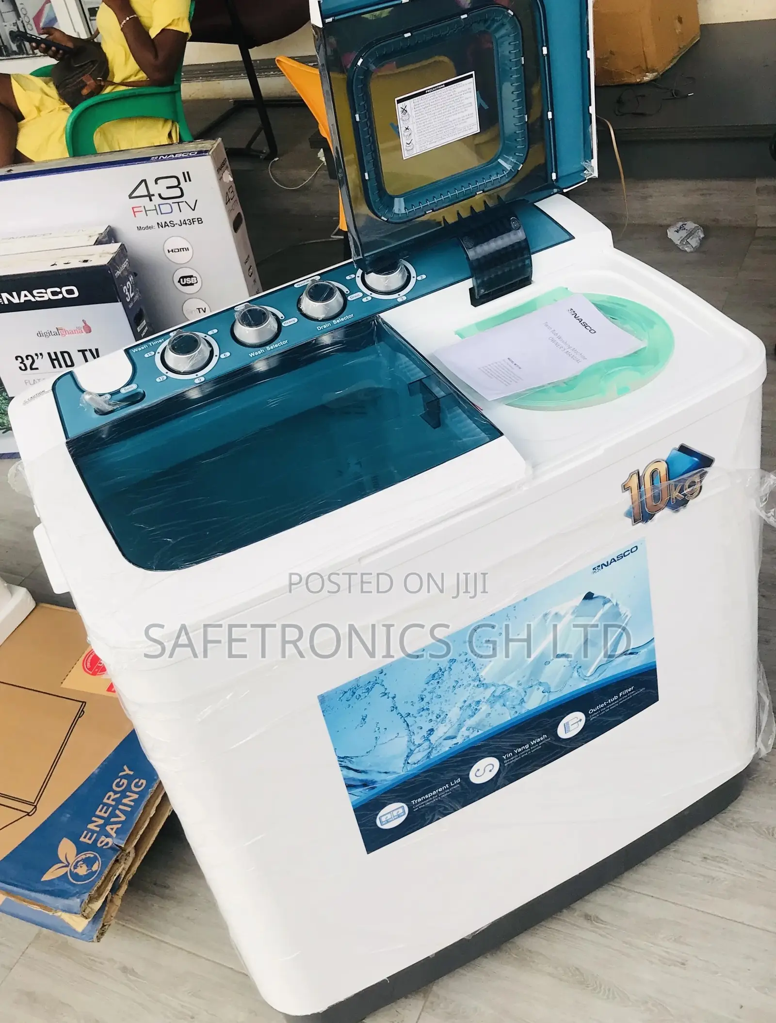 10kg Washingmachine Topload Nasco Reliable Semiautomatic