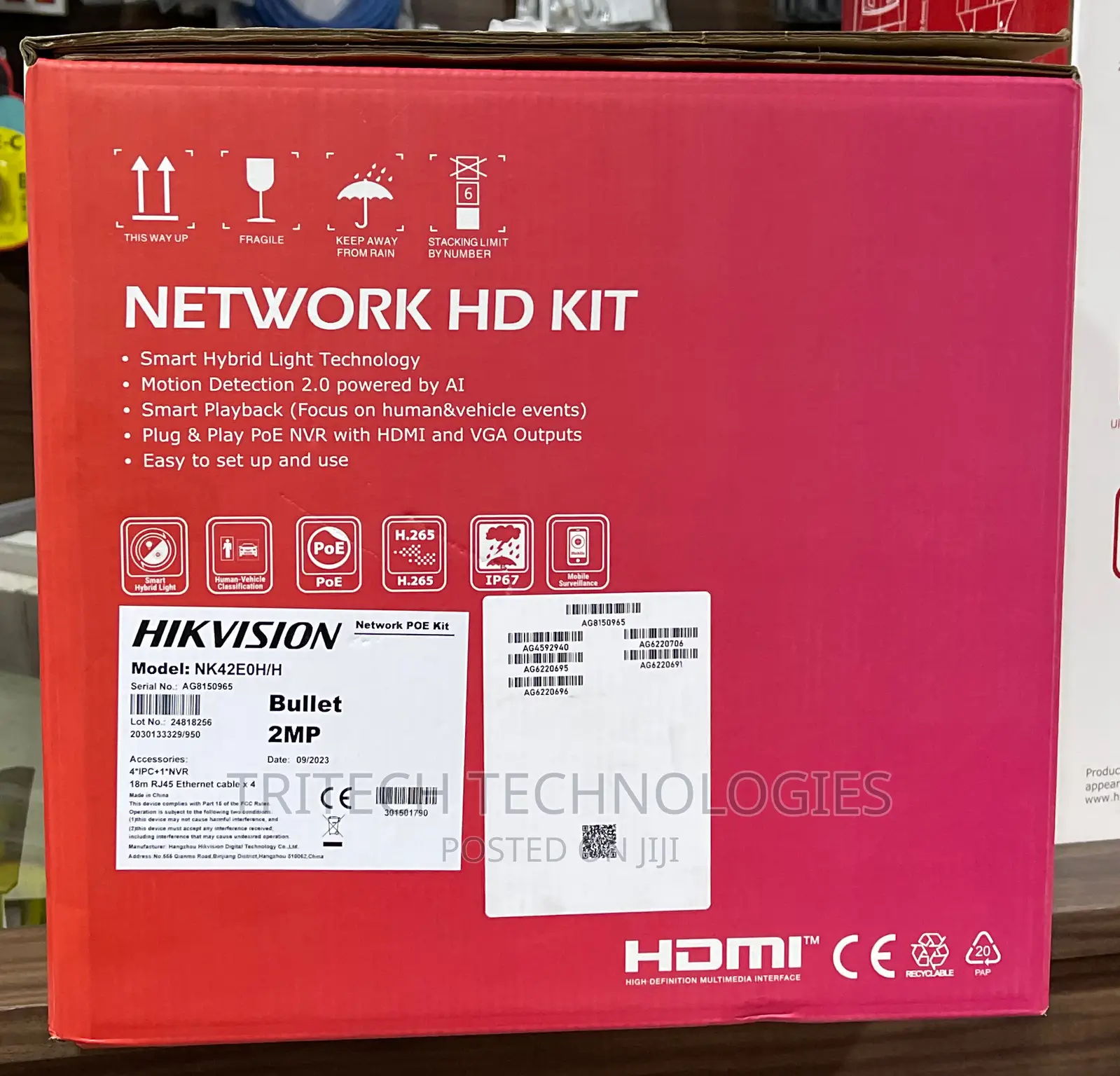 Hikvision 2mp Bullet Poe Kit Ip Full Color Nk42eoh