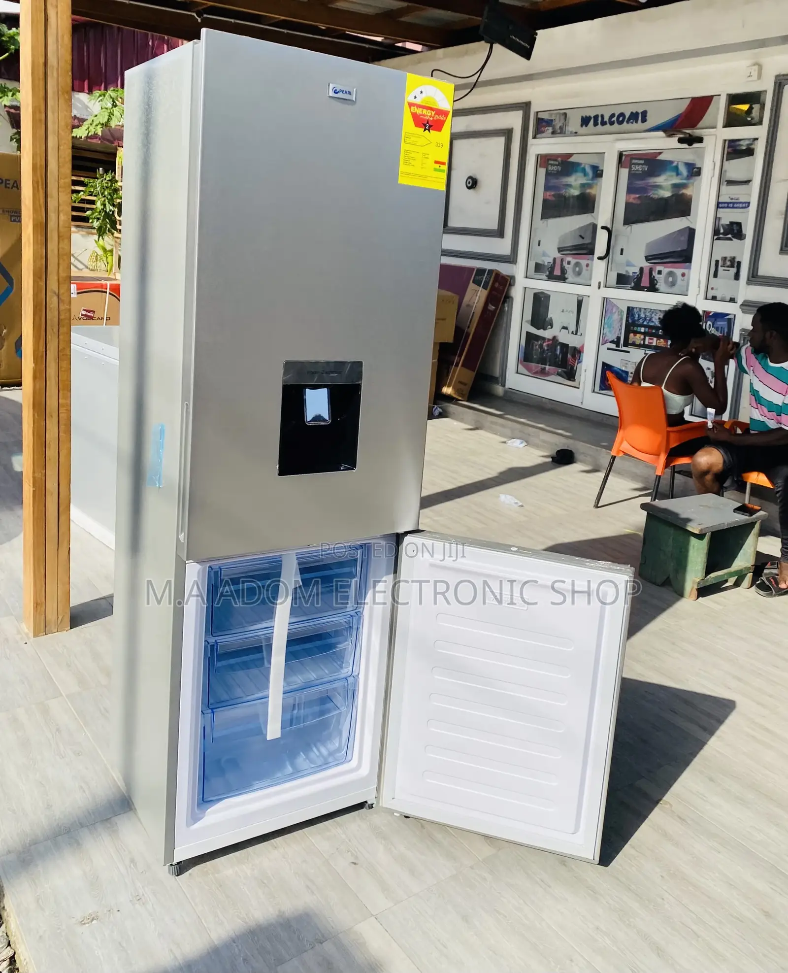 Energy and Cost Saving Pearl Pf-330bwd 2 Door Refrigerator.