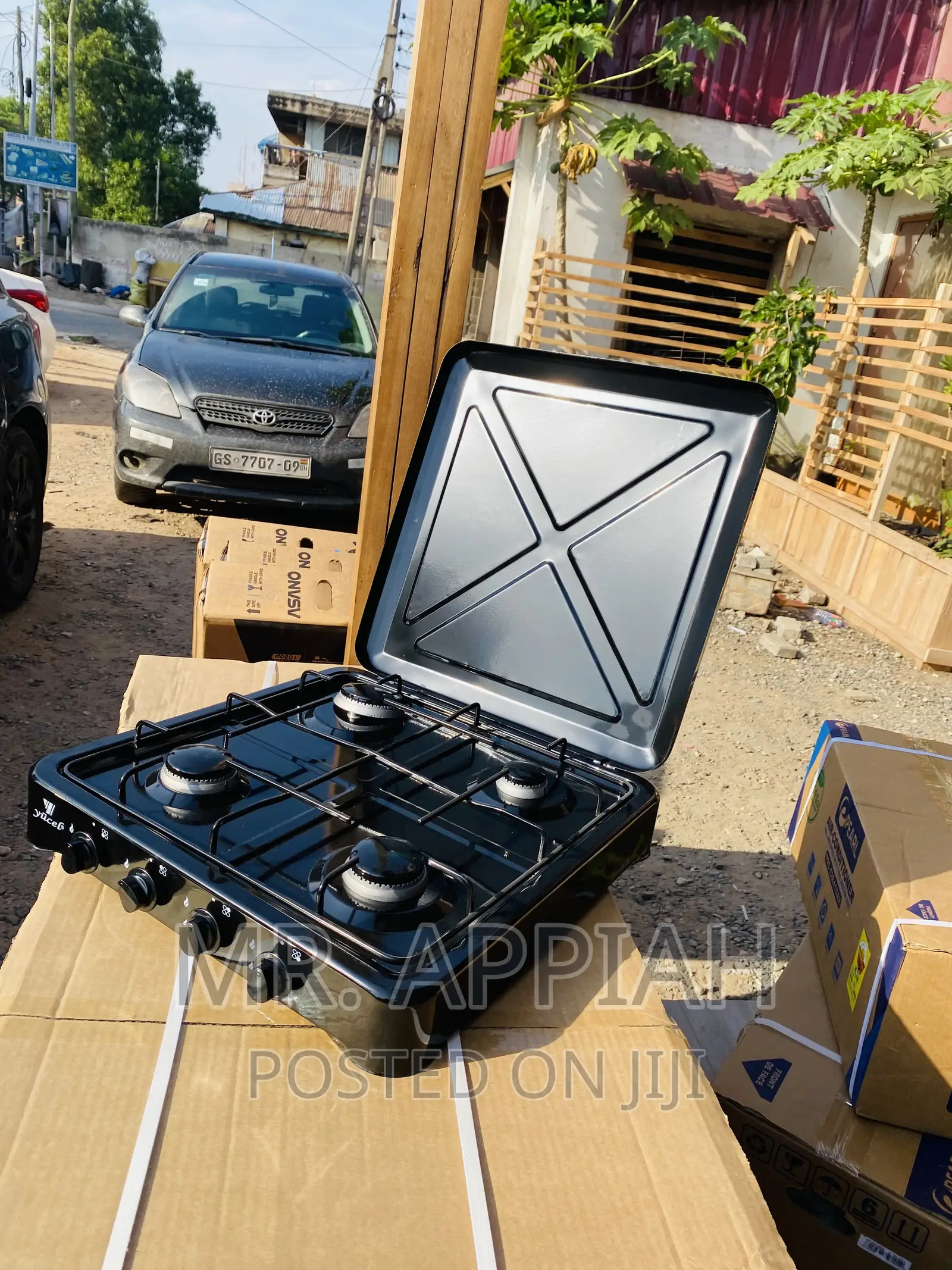 Energy Saving Yucel Table Top 4 Gas Stove(Black).