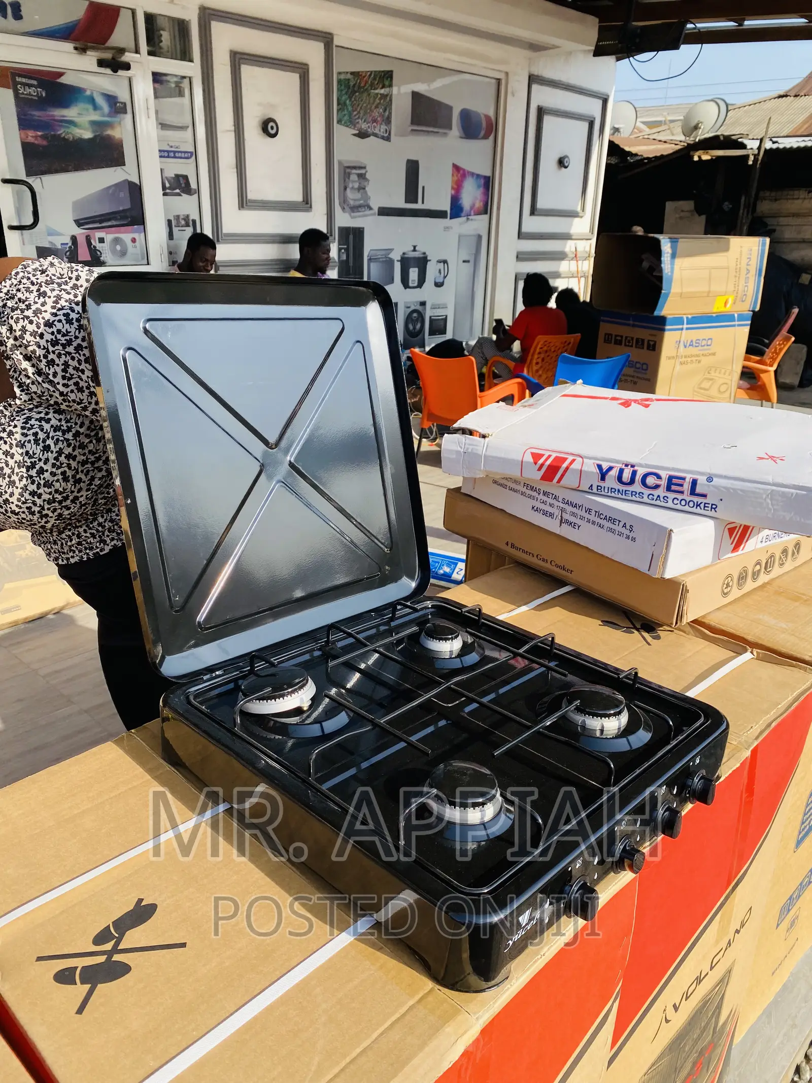Efficient Yucel Table Top 4 Gas Stove(Black).