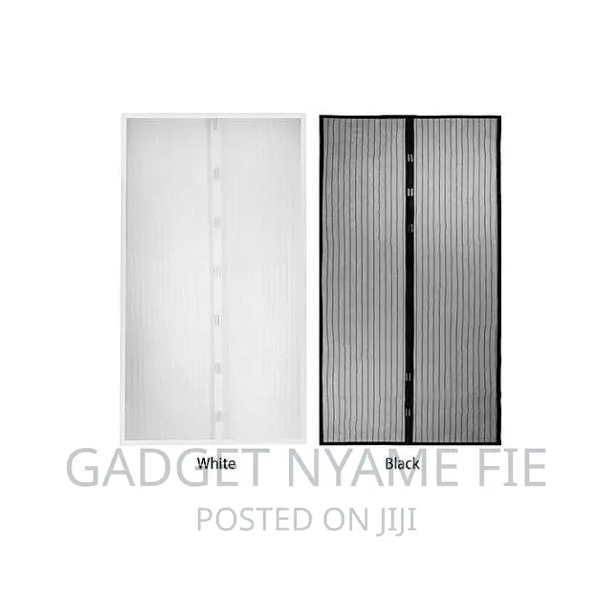 One-and-Half Door Magic Mesh Screen Nets With Magnets-Black