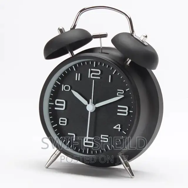 Vintage Antique Table, Shelves Alarm Clock