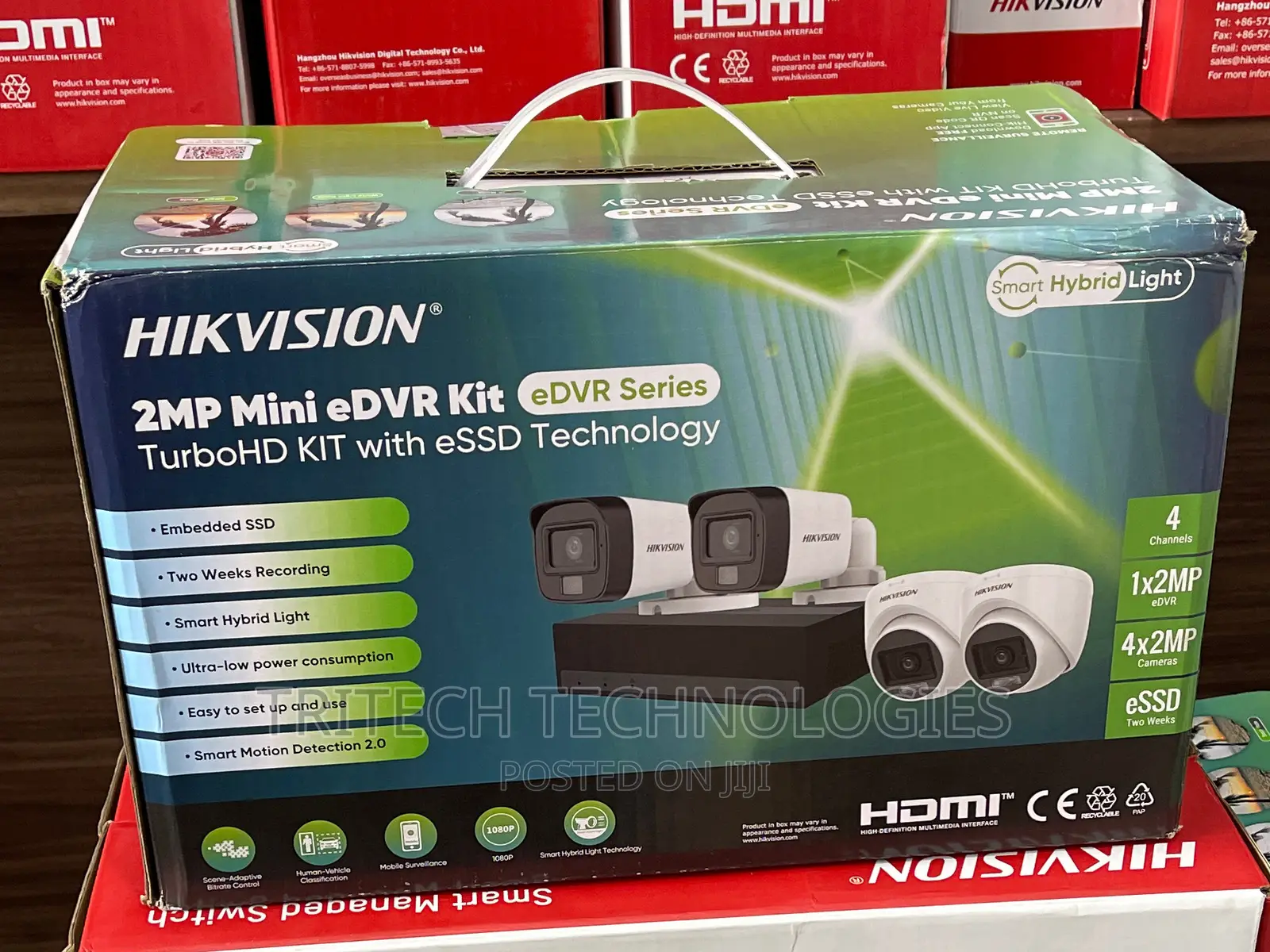 Hikvision 2mp Mini Edvr 4ch Full Color KIT + 330gb