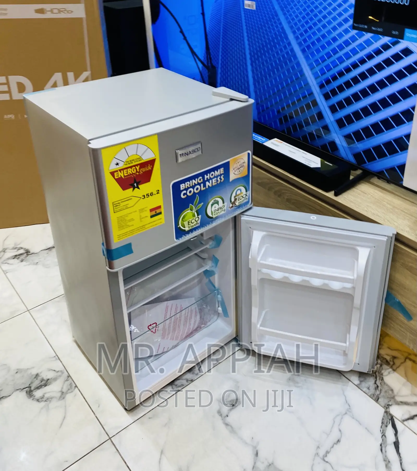 Super Cooling Nasco 2 Door Electric Fridge(Nasf2-120)Gray.
