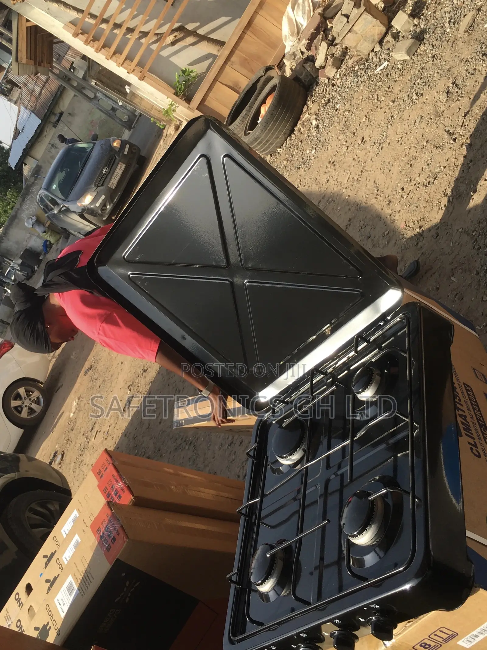 Yucel 4 Gas Stove Burner Black Tabletop