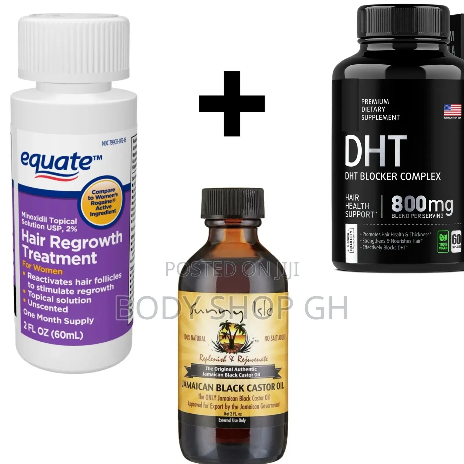 Women Hairloss Treatment Pack - Minoxidil + Castir Oil + DHT