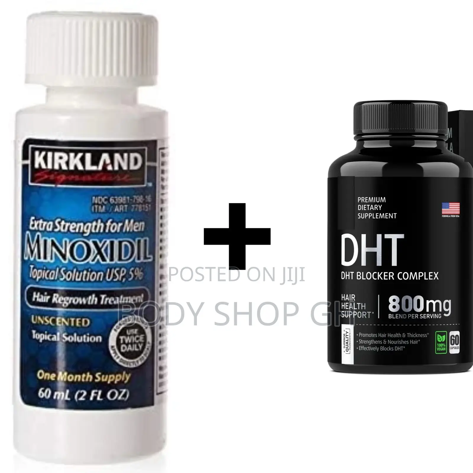 Hairline and Baldness Treatment Pack - Minoxidil + DHT Block