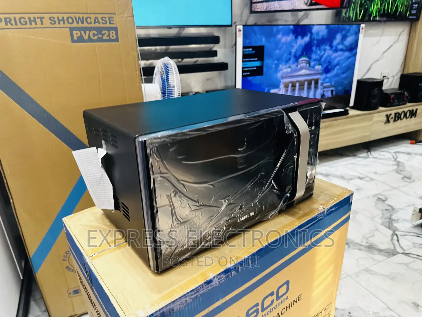Black Mirror Finish Samsung Ms23f301 Microwave