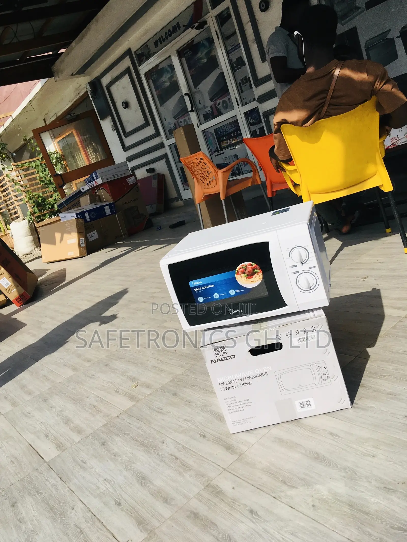 White 20 Liters Countertop Microwave Electric Midea Grill