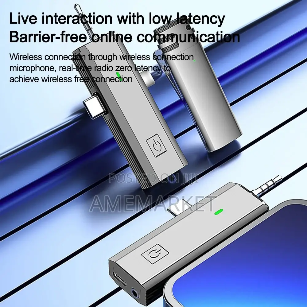 3in1 Double Wireless Microphone for Type-C iPhone 3.5mm Jack
