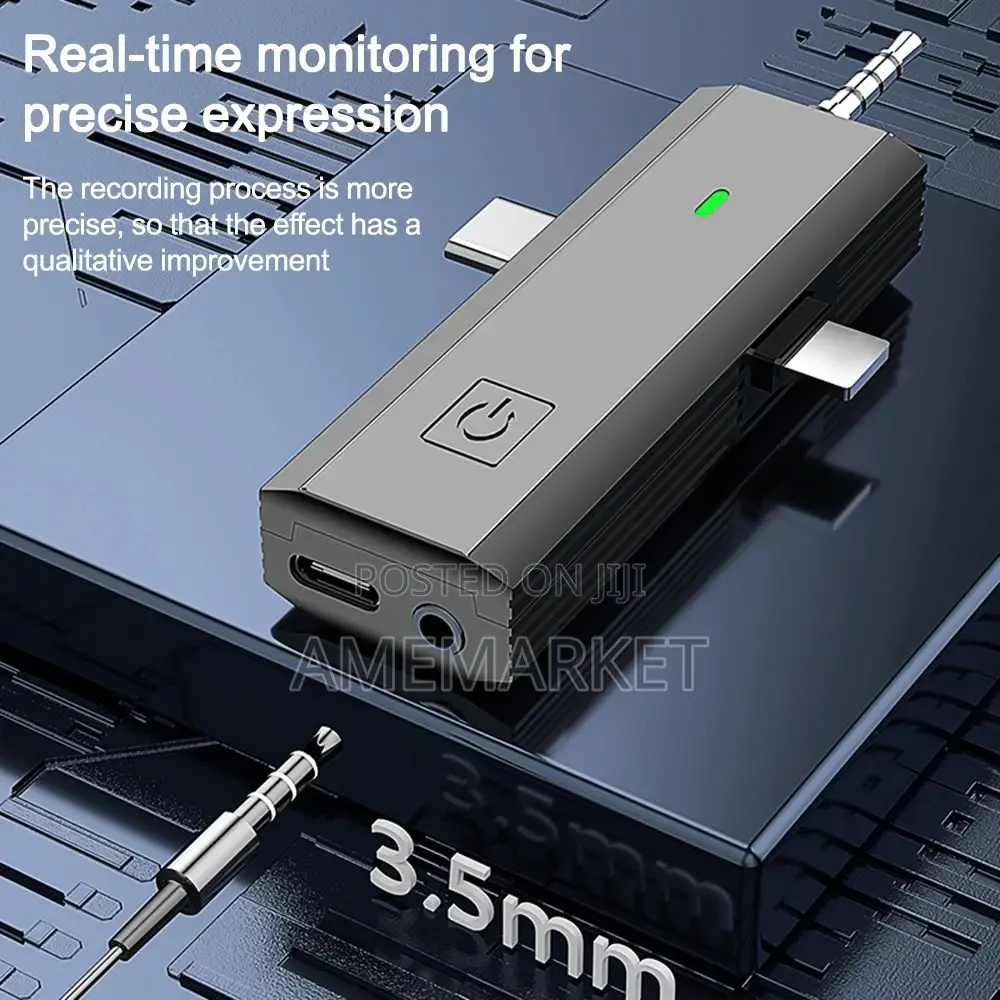 3in1 Wireless Microphone Noise Reduction. Type-C, iPhone,