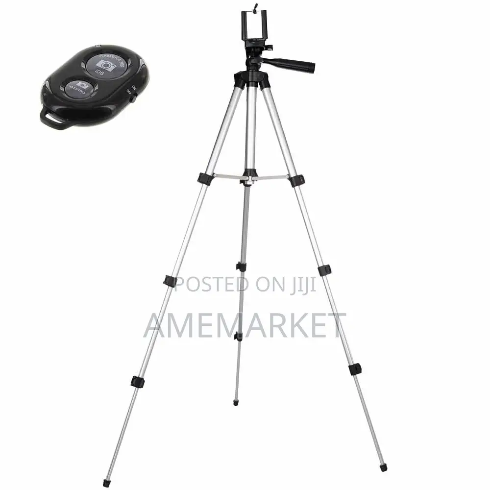 Phone Tripod Stand With Bluetooth Remote Control. Live Video