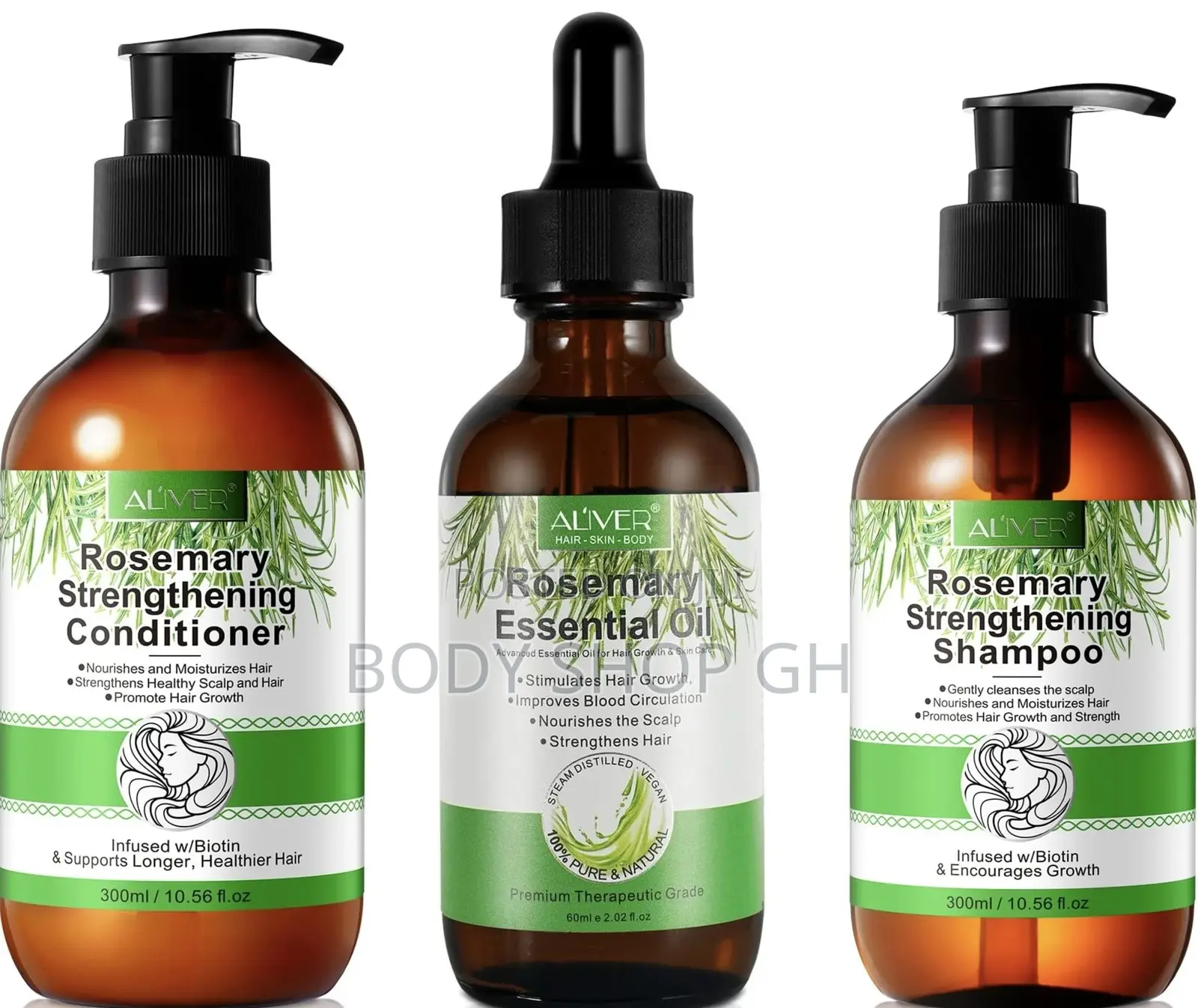 Rosemary Hair + Edges Growth Set [Shampoo, Conditioner, Oil]