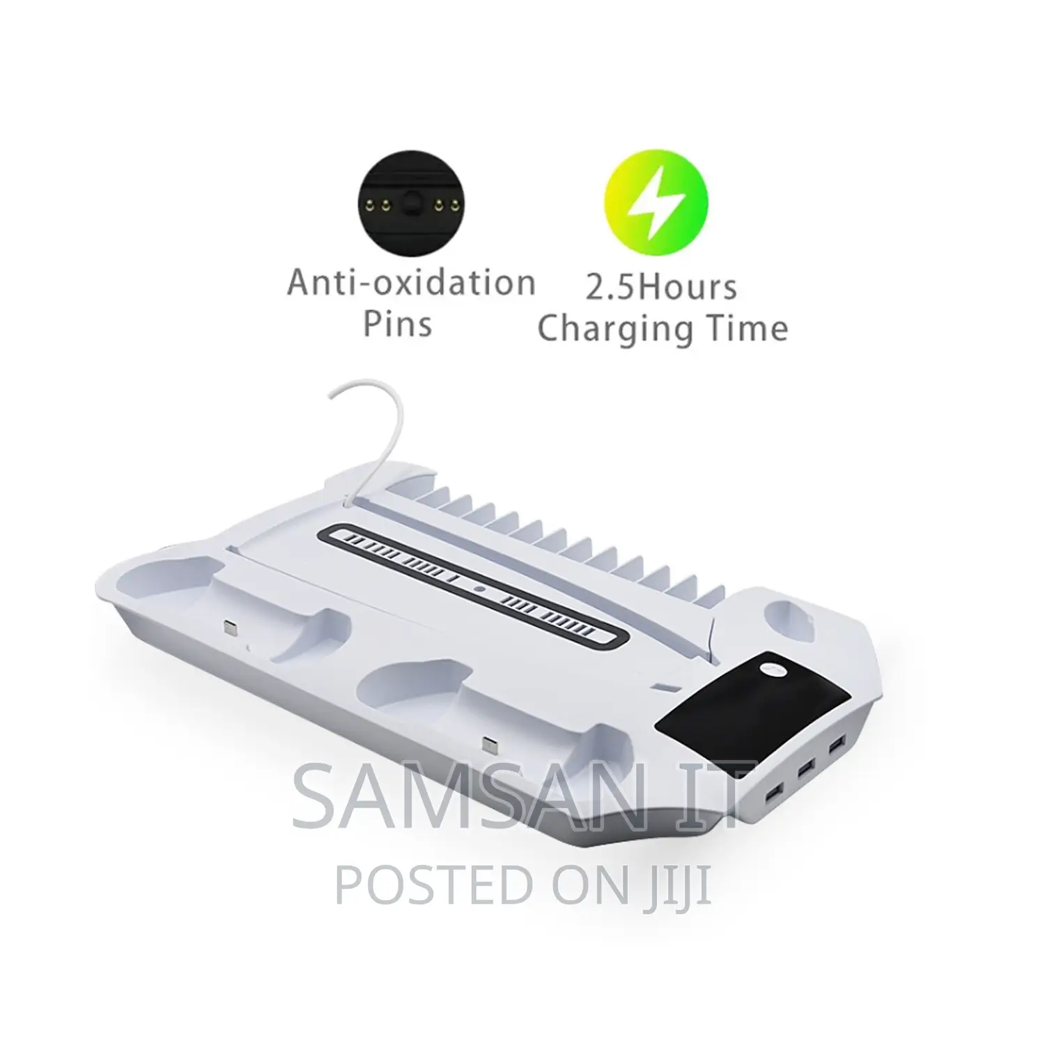 Universal Ps5 Cooling Stand With Charging Dock and Cd Stora