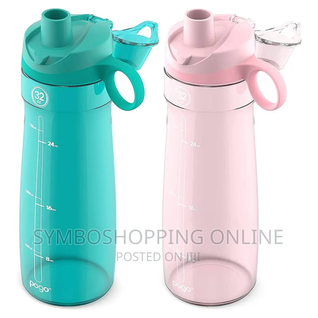 Pogo Bpa Free Water Bottles With Lid And Straw - 946ml ( 175ghs Each)