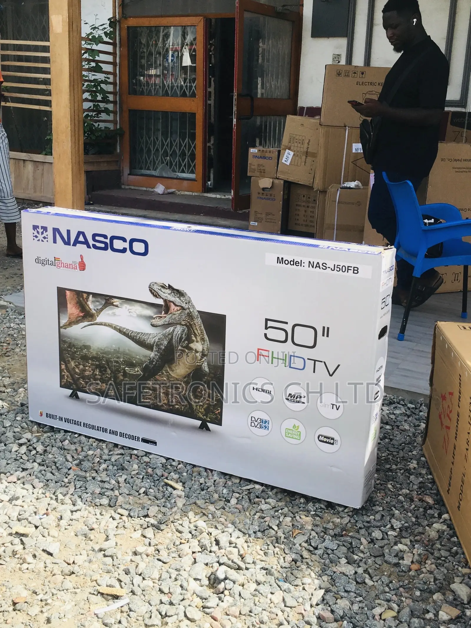 Nasco Black Satellite Digital 50 Inches Glossy LED Electric