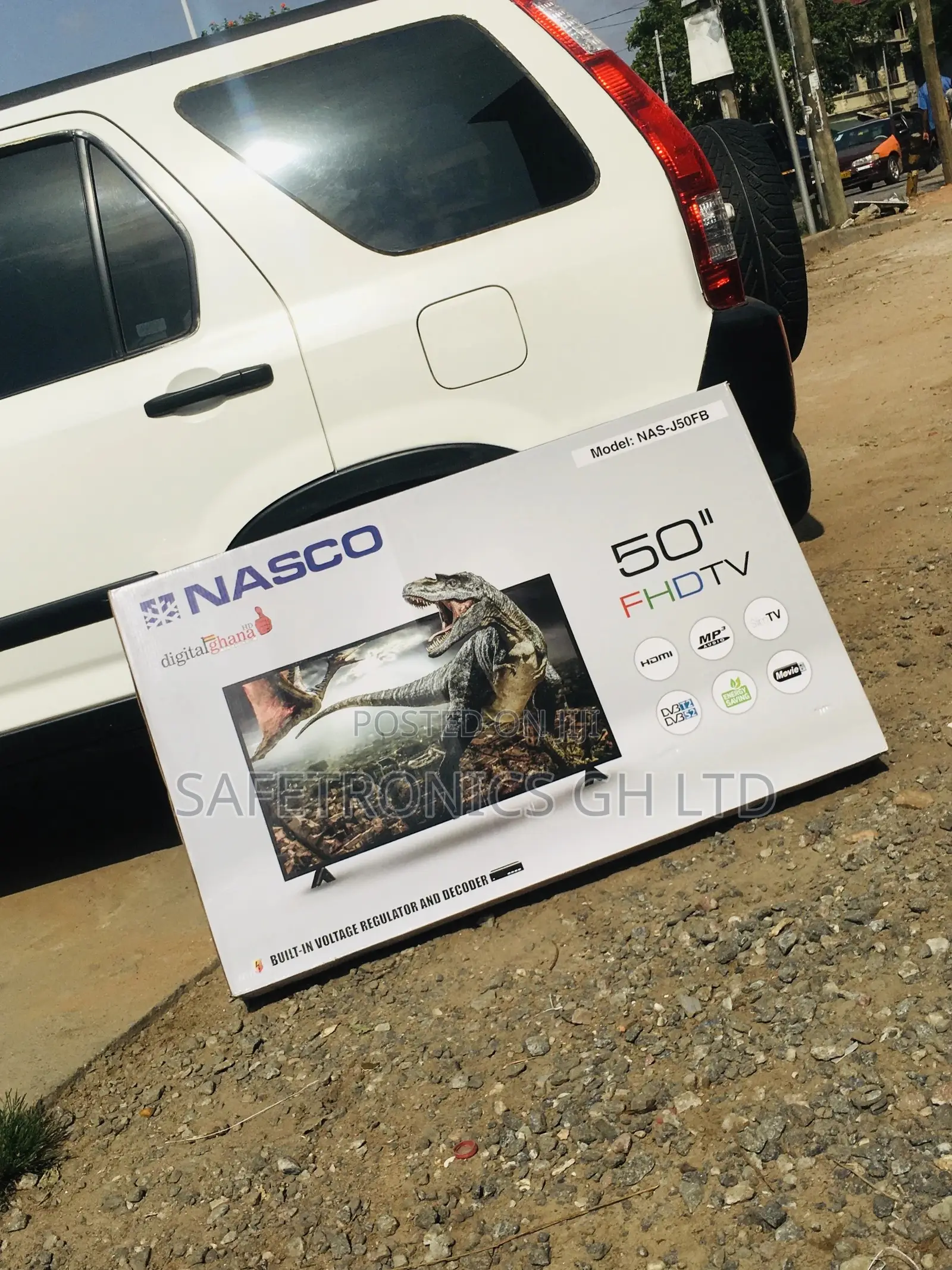 FHD Nasco Glossy 50 Inches LED Black Digital Satellite Tv