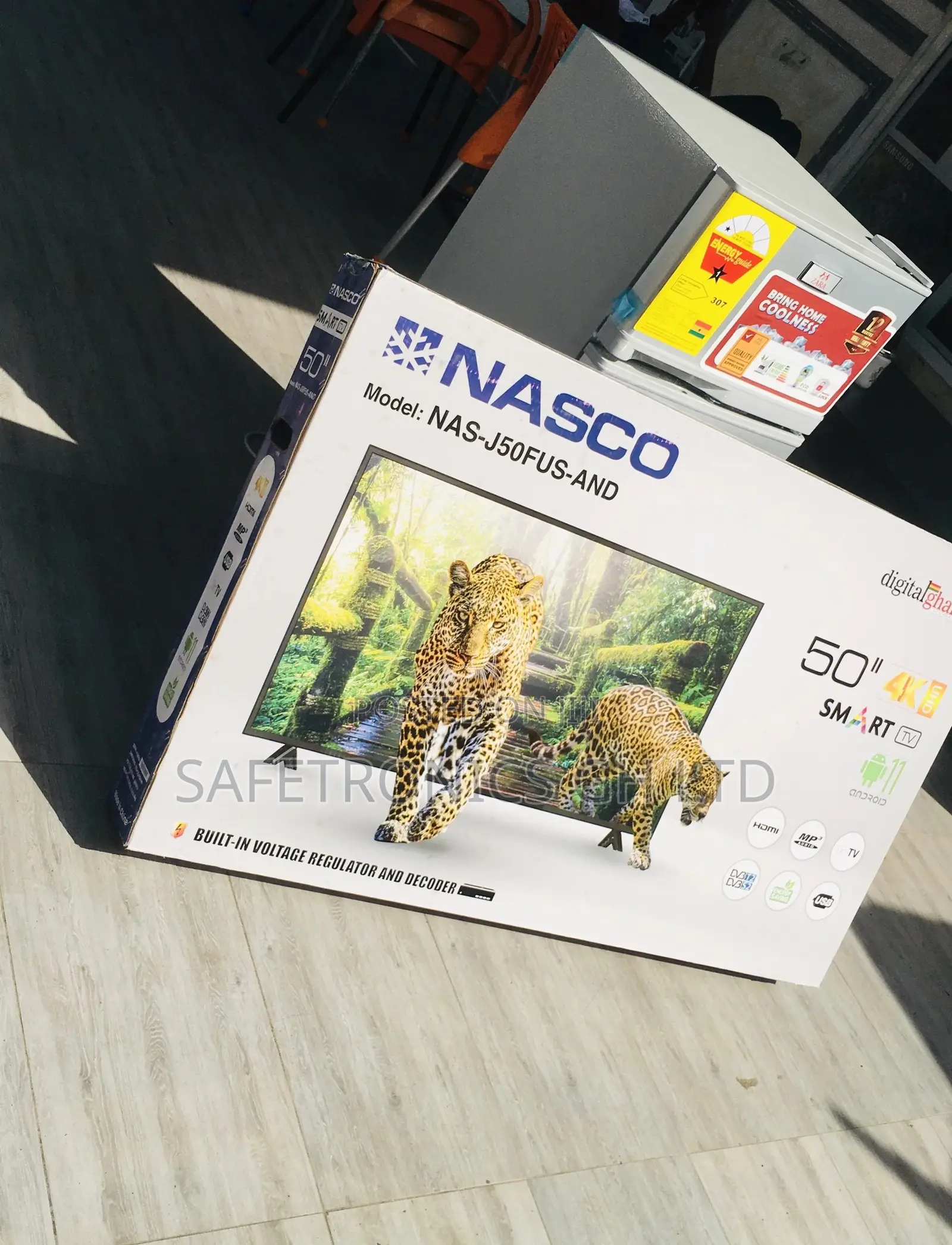 Black Smart 50 Inches Glossy LED Nasco Electric Tv