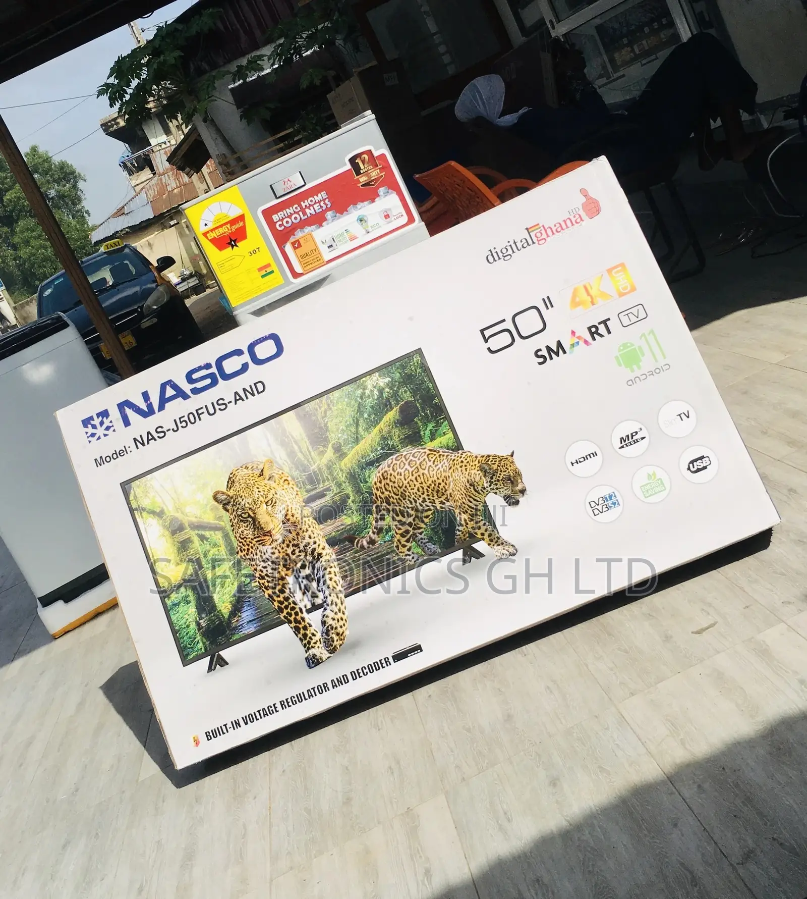Grab Black Electric 50 Inches Glossy LED Nasco Smart Tv
