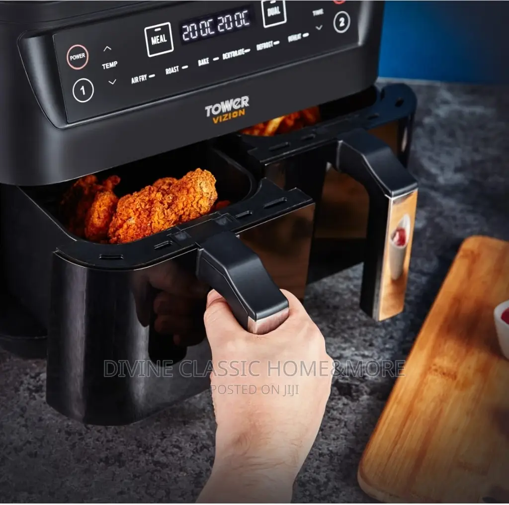 8lit Tower Vision Dual Basket Air Fryer