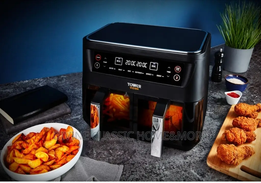 8lit Tower Vision Dual Basket Air Fryer