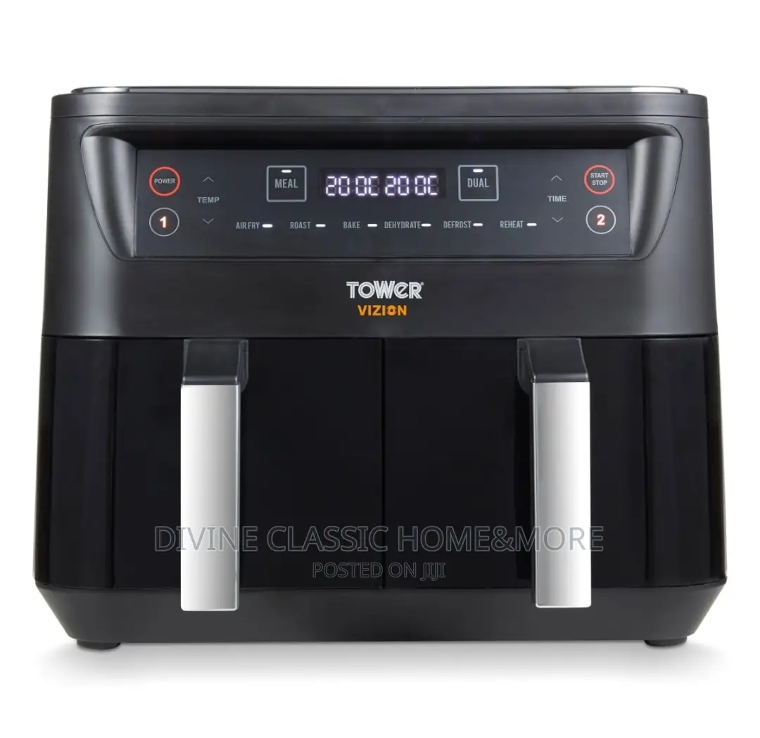 8lit Tower Vision Dual Basket Air Fryer