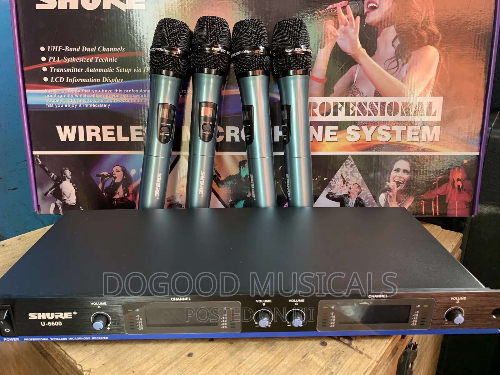 SHURE U-6600 4in1 Long Range Wireless Microphone