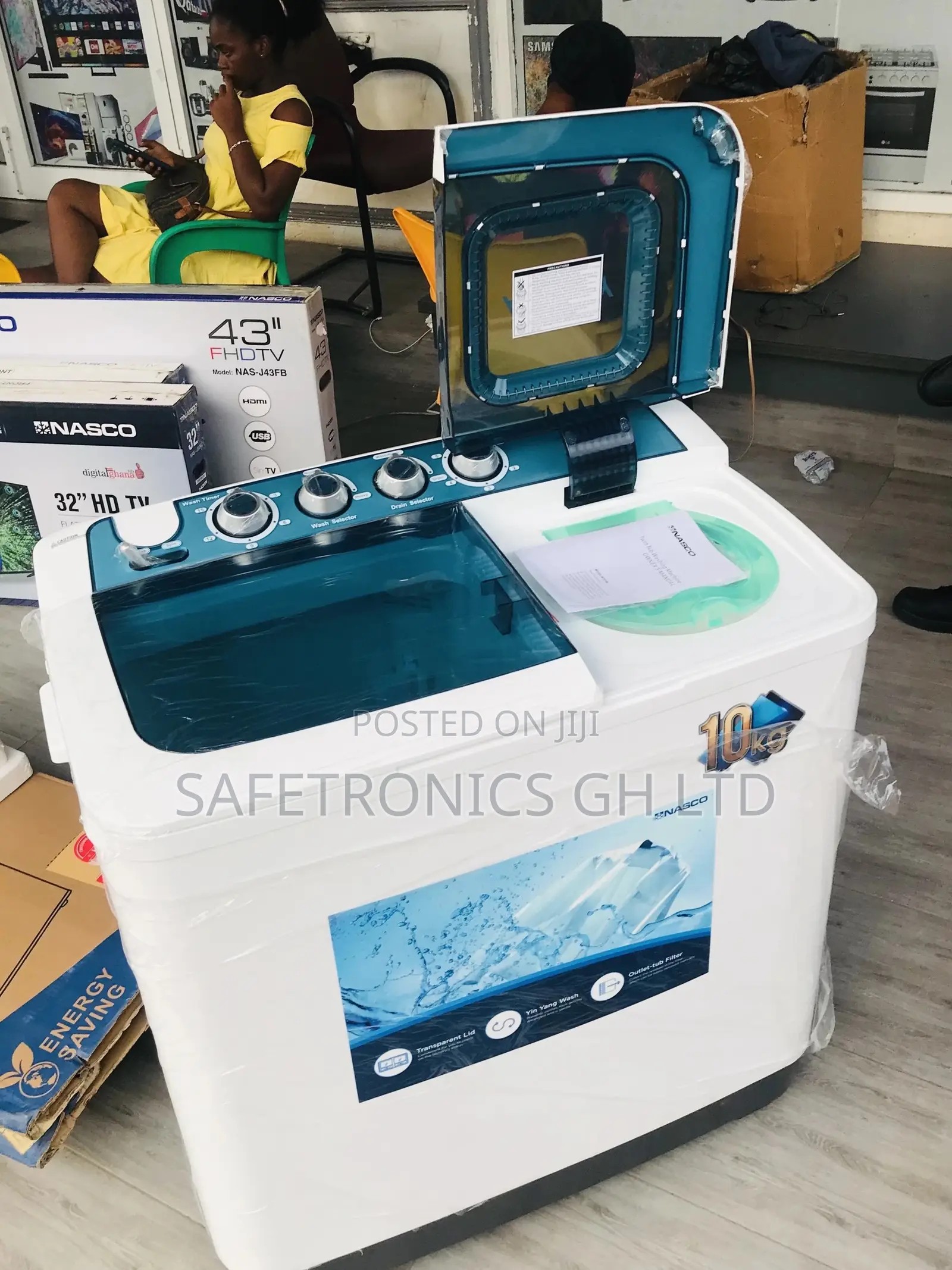 Electric 10kg Washingmachine Semiautomatic Topload Nasco