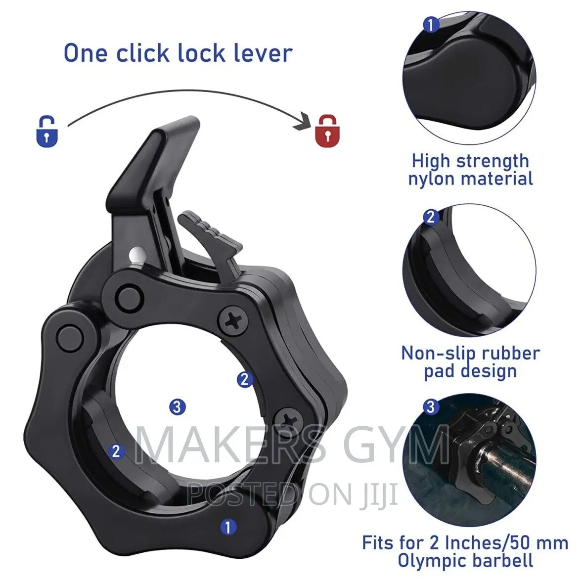 Olympic 2"Spinlock Collar Barbell (R Lock)