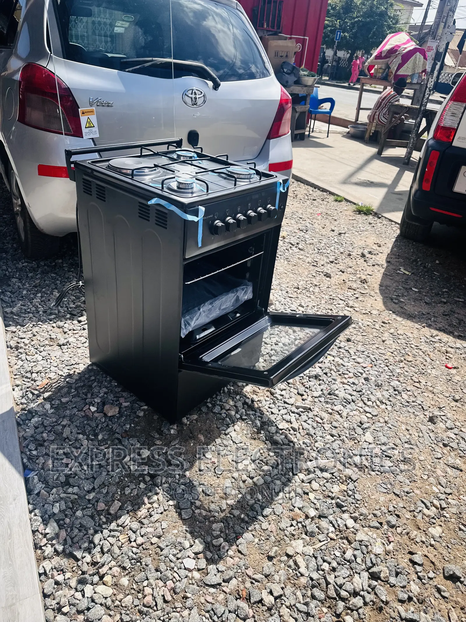 Powerful Has Electric Cooker Oven Grill Black 3~1 With Knobs