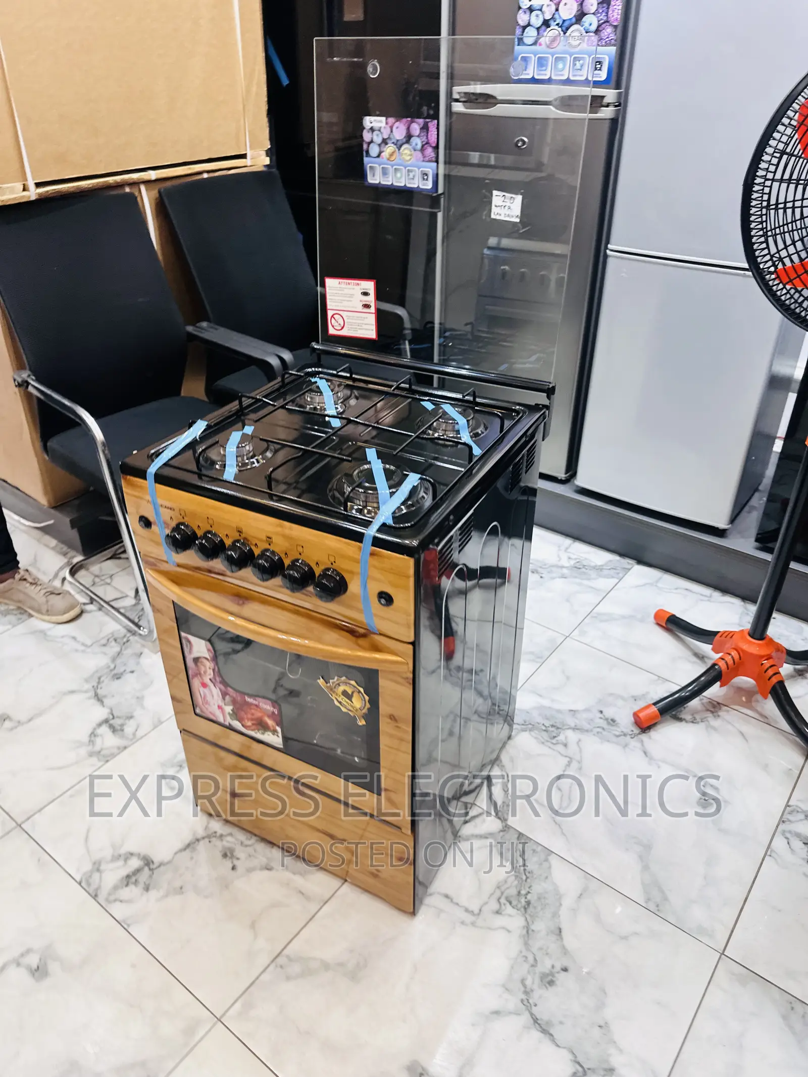 Powerful Wooden Like Gas Cooker Oven Auto Ignition 4b