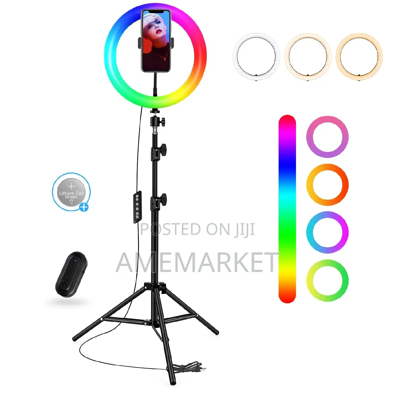 RGB Led Selfie Ring Light Tiktok Makeup Video