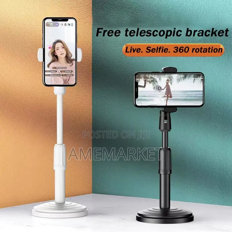 Mobile Phone Holder Stand. 3600 Rotation Live Streaming
