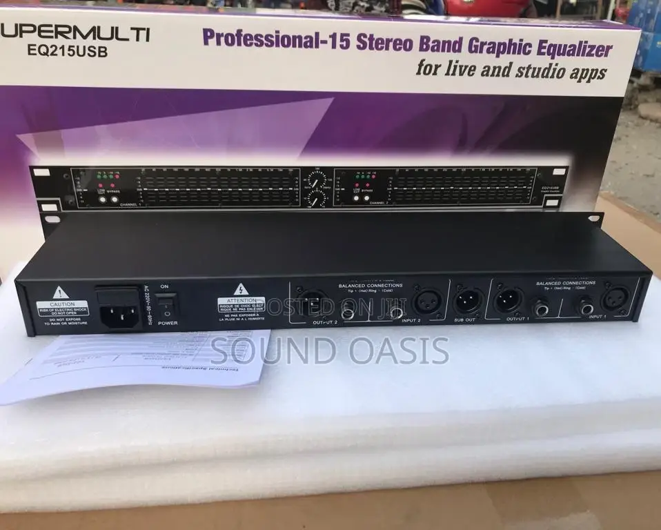 EQ215 Professional Audio Dual 15 Band Graphic Equalizer