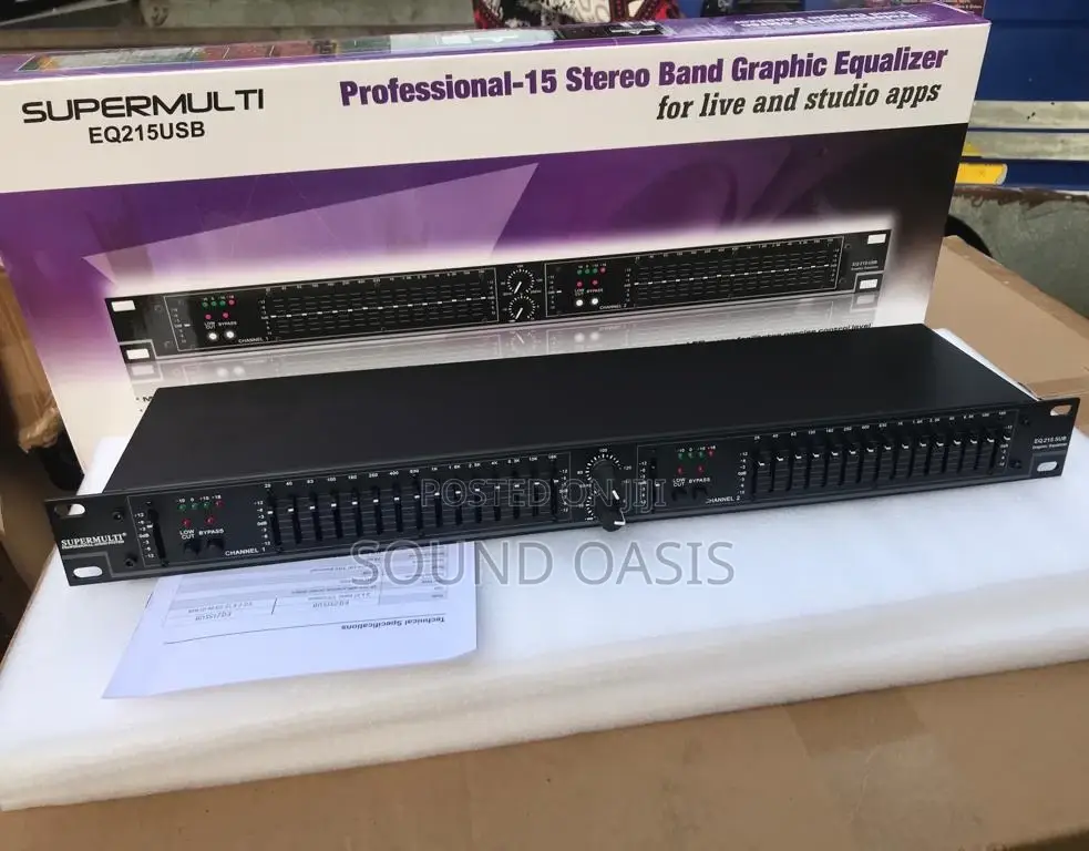 EQ215 Professional Audio Dual 15 Band Graphic Equalizer
