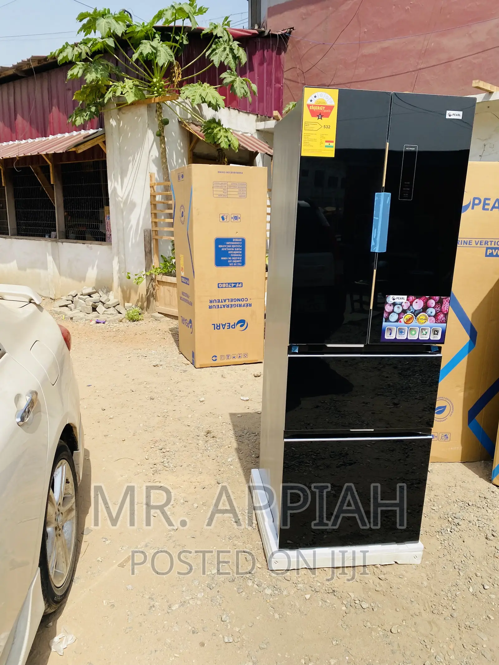 Brand New Pearl Pf470bg 4 Door French Door Fridge(Black).