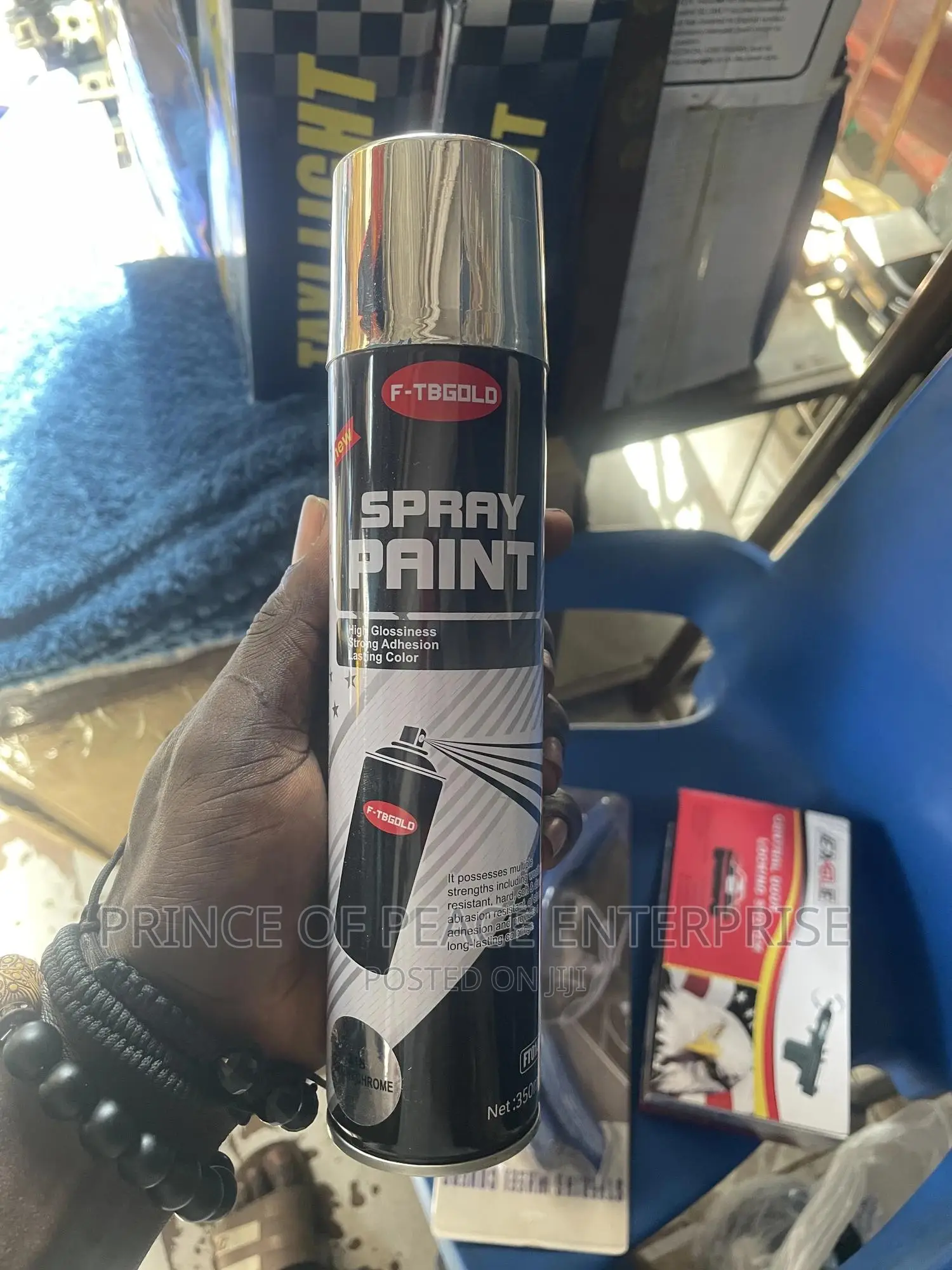 Chrome Spray Paint Shining